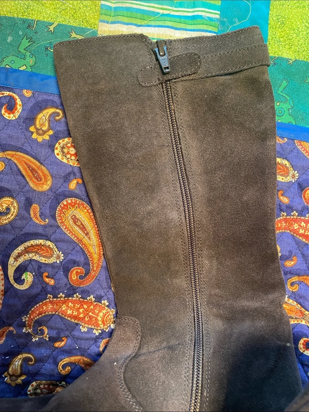 Lands End Chocolate Brown Suede Mid-Calf boots
